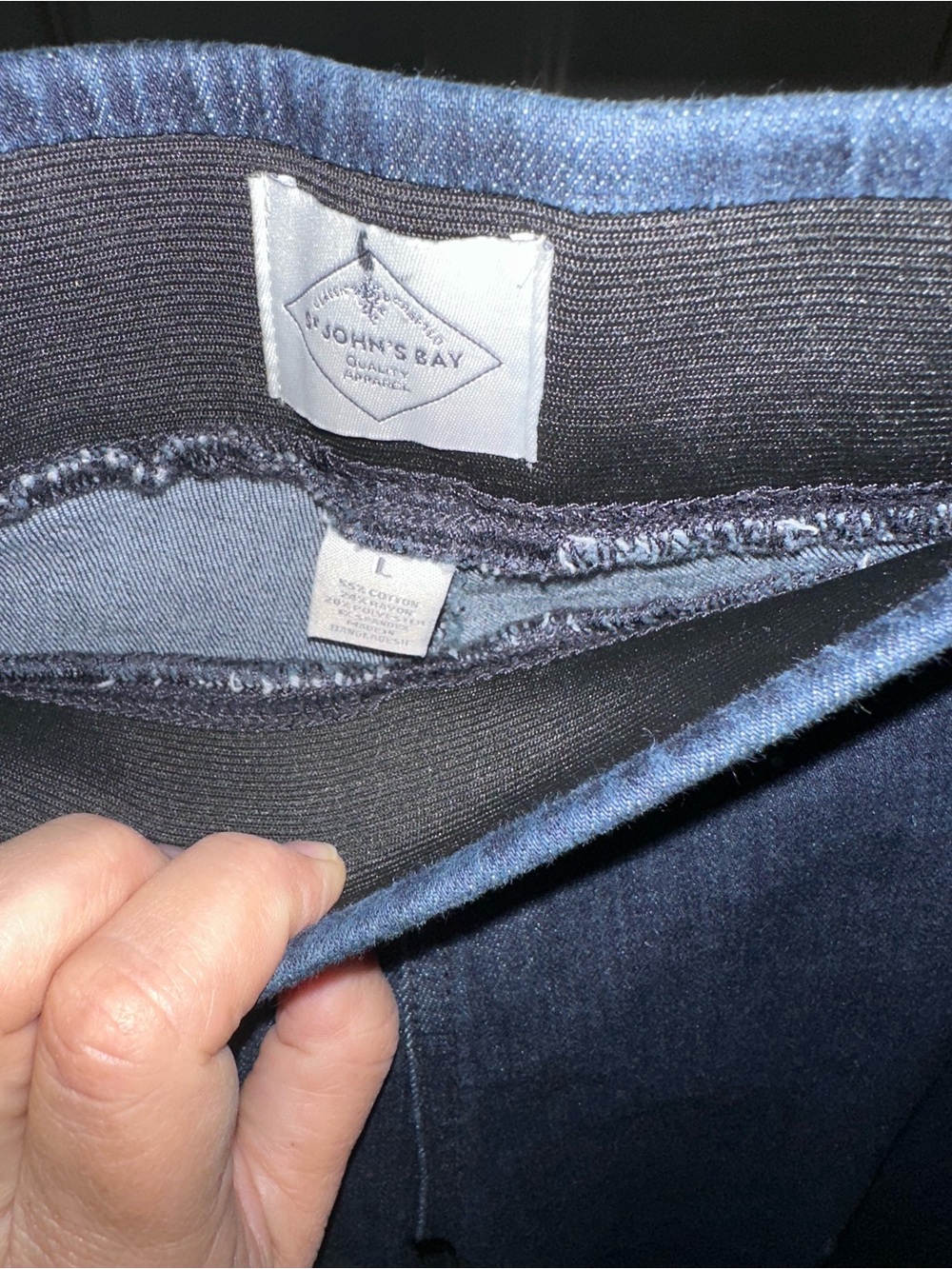 Dark Wash Pull On Denim - Picture 4 of 4